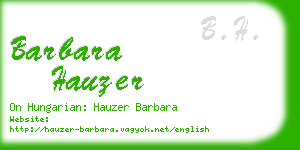 barbara hauzer business card